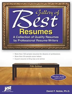 Gallery of Best Resumes book cover