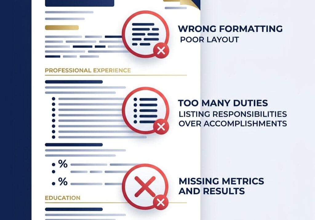 Resume layout errors and improvement tips.